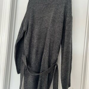 Ricki's Gray Cowl Neck Sweater with Belt